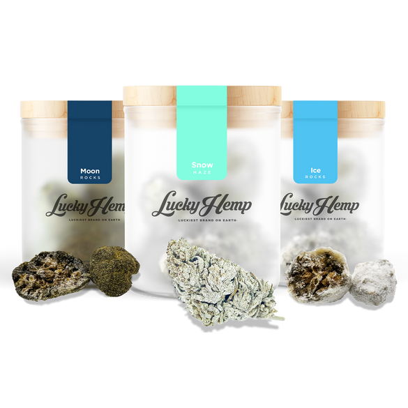 High CBD tasting set flowers Lucky Hemp