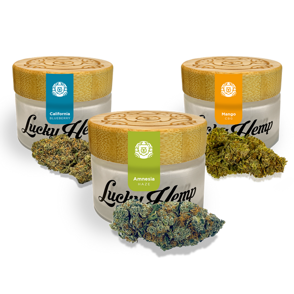 3 zestaw degustacyjny premium kwiaty Lucky Hemp   